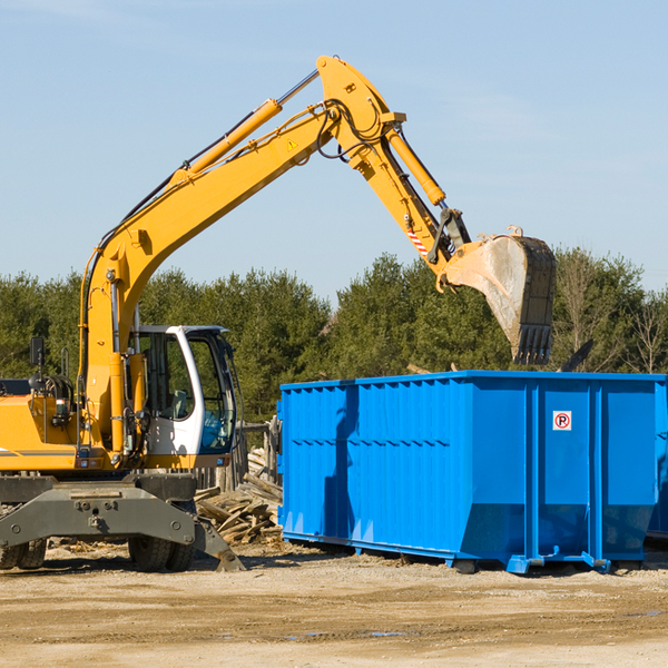 what size residential dumpster rentals are available in Parkston South Dakota